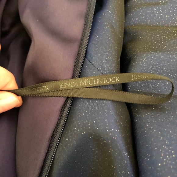 Jessica McClintox For Gunne Sax Sparkly Strapless Prom Dress - Picture 14 of 16